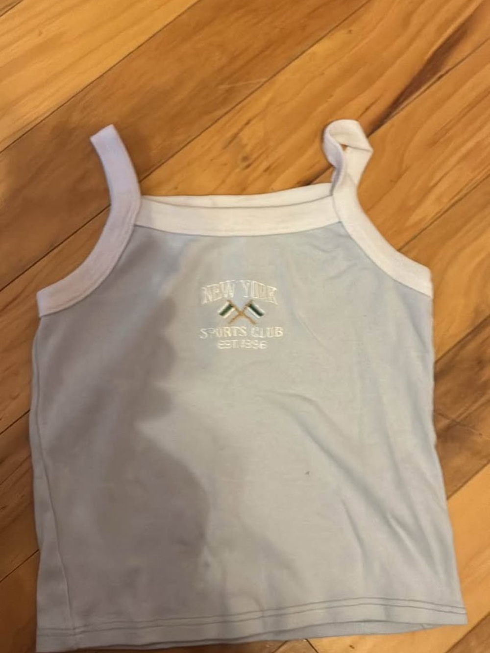 New York Sports Club Light Blue Trendy Tank Top